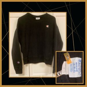 Champions Reverse Weave Sweatshirt Size M Preowned GUC Black